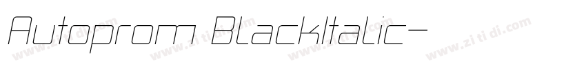 Autoprom BlackItalic字体转换 Autoprom BlackItalic字体转换